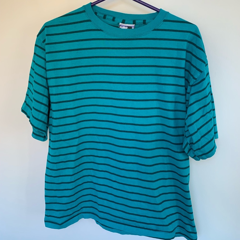 Vintage 1990 todays news Striped shirt